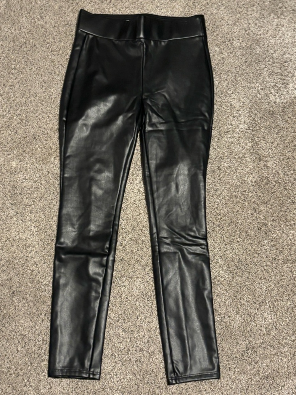 LOFT Black Faux Leather Leggings